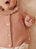 Antique pink vest in moss stitch GONNIE / 23H0CFB1CAR303