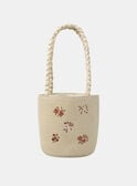 Embroidered straw bag KROSAKETTE / 24E4PFE1BESI817