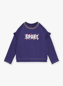 Purple ruffled long-sleeve sweater GRITETTE / 23H2PFE1TML718