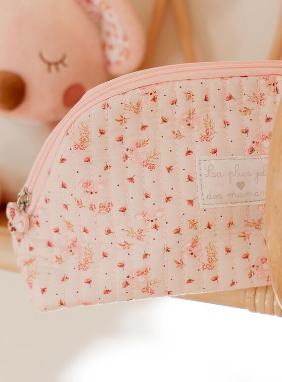Soft pink birth kit with floral print FONTAINA / 23E0AF61TRN321