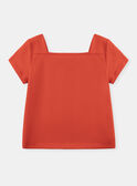 Square Neck Red T-shirt KENETTE / 24E2PF42TMC050