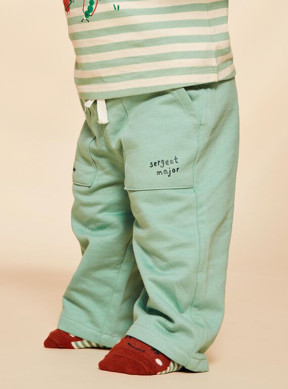 Almond green fleece pants FACECTOR / 23E1BGB1PAN611