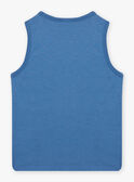Blue tank top with shark design child boy CYDEBAGE1 / 22E3PGT1DEBC240