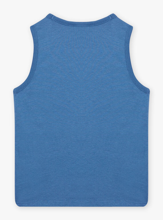 Blue tank top with shark design child boy CYDEBAGE1 / 22E3PGT1DEBC240