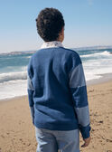 Blue long-sleeved cashmere cardigan LEGILAGE / 24H3PGJ1GILC230
