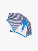 Blue and white striped umbrella with wolf animation DAPLAGE / 22H4PGE1PUIC205