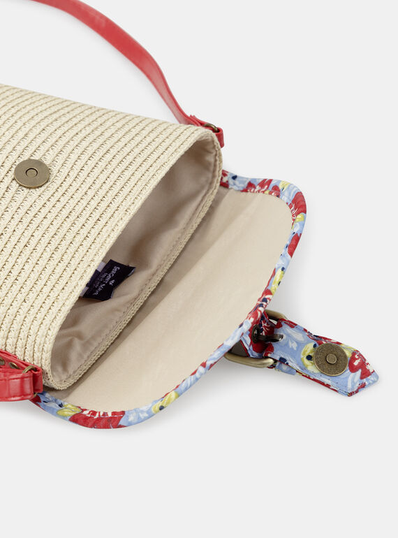 Straw bag with and imitation leather handle KLASAKETTE / 24E4PFN1BESI817