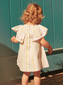Ecru striped poplin dress and bloomer set LAALBERTINE / 24H1BFI2ROB001