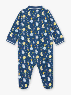 Baby boy's midnight blue sleep suit with fancy patterns BEANTOINE / 21H5BG65GRE715
