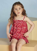 Fuchsia tank top with flower print child girl CAUDEBETTE 1 / 22E2PFT3DEB304