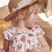 Baby girl straw hat with floral details