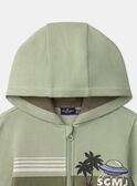 Light green KIDS CARDIGAN MLESSAGE / 25E3PGO1GILG600