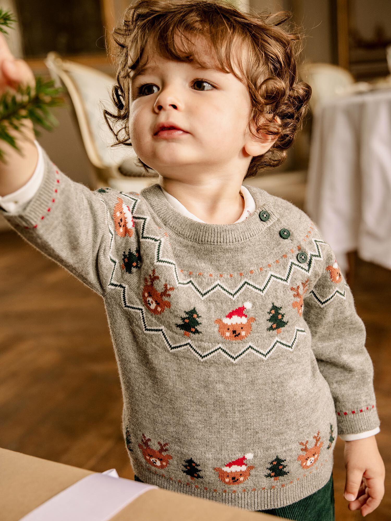 Christmas print sweater