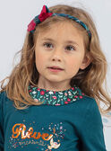 Girl's blue checkered headband with bow BUMATETTE / 21H4PFS5TET714
