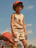 Sand tank top with camel and monkey motifs FLIDEBAGE / 23E3PGP1DEB808