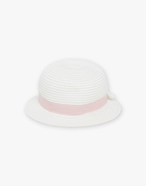 Ivory straw hat with bow FAFELICE / 23E4BFI2CHA005