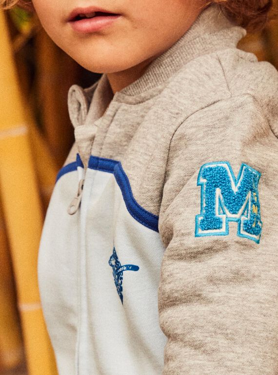 Grey and blueacquard Teddy FABELAGE / 23E3PG81GIL943