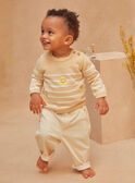 Buttery yellow and white striped jumper KAJORIS / 24E1BGD1PULB103
