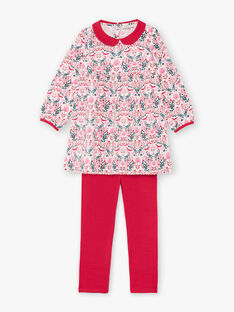 Long sleeved printed nightdress and leggings for baby girl BEBINETTE / 21H5PF62CHN001