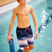 Blue striped swim shorts child boy