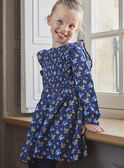 Navy blue dress with floral print GIRAFETTE / 23H2PF91ROB070