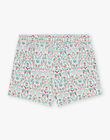 Child girl's flowery denim shorts CUISHOETTE / 22E2PFJ1SHO632