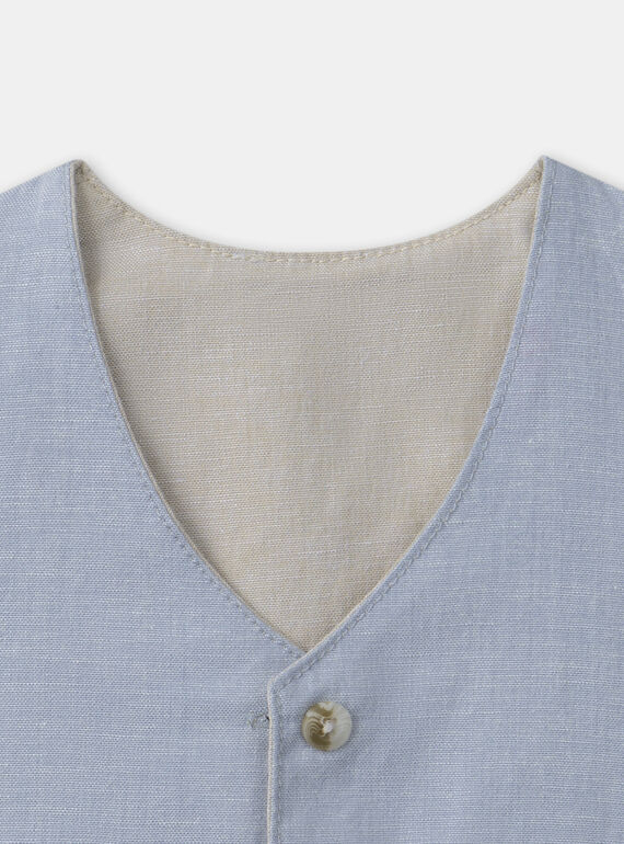 Water blue CARDIGAN WHITHOUT SLEEVES MAEDOUARD / 25E1BGL1CSM213