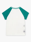 Child boy's ecru T-shirt with graphic design COTICHAGE / 22E3PGM2TMC001