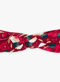 Red velvet headband with floral print GAORORE / 23H4BFQ1BANF506