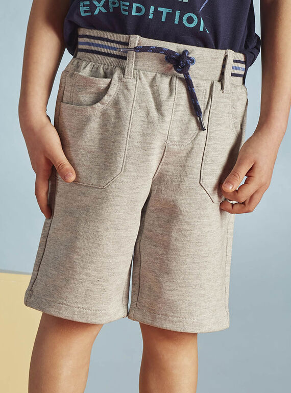 Grey Bermuda shorts child boy 22E3PGT1BERJ920