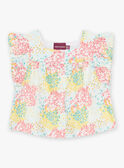 Baby Girl Floral Print Cotton Sateen Blouse CASABRINA / 22E1BFN1CHE811