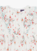 Old pink floral print ruffle dress FICARETTE / 23E2PFD3ROB001