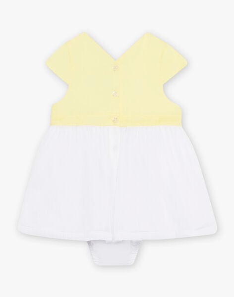 Two-tone satin dress and baby girl bloomer CYEMELINE / 22E1BF33ROB102