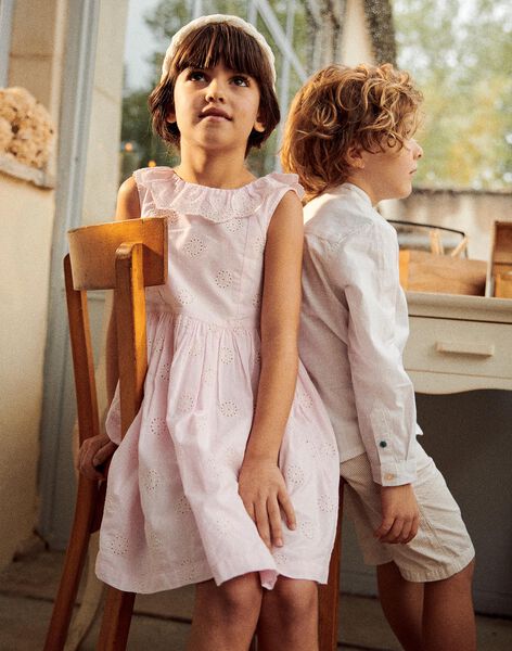Pink flower embroidery dress FREROSETTE / 23E2PFI2ROBD320