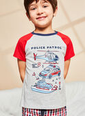 Gray pyjamas with police and check print FLOPOLAGE / 23E5PG33PYJ943