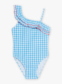 Child girl 1-piece plaid swimsuit CLIRETTE / 22E4PFO4D4K001