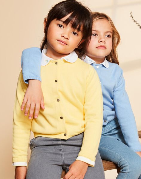 Yellow cotton cardigan FRITETTE 2 / 23E2PFJ3CAR010