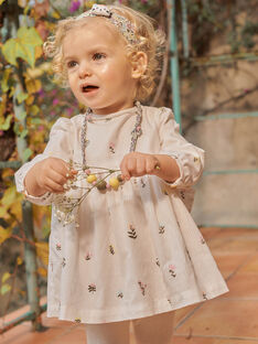 Baby girl flowery print long sleeve dress CADAPHNE / 22E1BFB1ROBB112