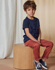 Child boy burgundy knit denim pants CAZITAGE3 / 22E3PGF3CFP501