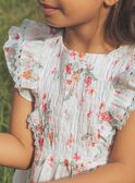 Old pink floral print ruffle dress FICARETTE / 23E2PFD3ROB001