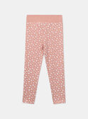 Pink floral print leggings KRILEGETTE / 24E2PFB1LGS415