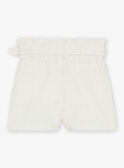 Off white fancy embroidery shorts FRESHOETTE / 23E2PFI1SHO005