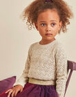 Child girl ecru knitted sweater BOUPULETTE / 21H2PFQ1PUL808