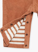 Brown corduroy long overalls GASERGIO / 23H1BGR1SALI819