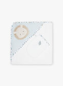 White sponge point with lion print and glove birth boy COLBERT / 22E0AGC1POI000