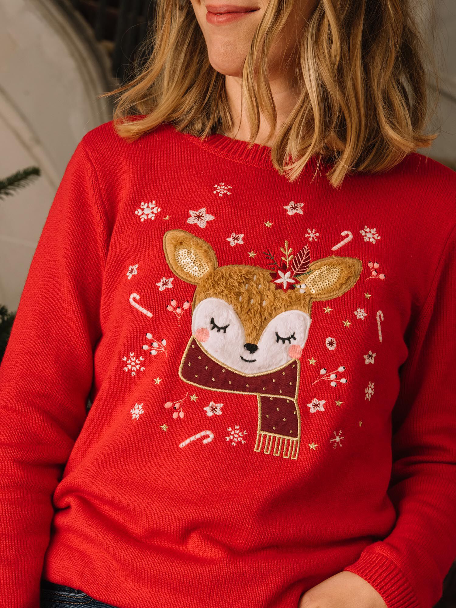 christmas deer sweater
