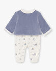 White and blue baby boy sleep suit and vest BOBBY / 21H0NG41ENS216