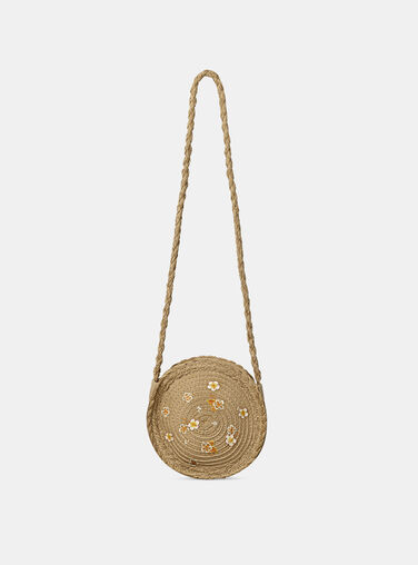 Straw shoulder bag with multicoloured flower print Straw shoulder bag with multicoloured flower print KLOSAKETTE / 24E4PFS1BESI812