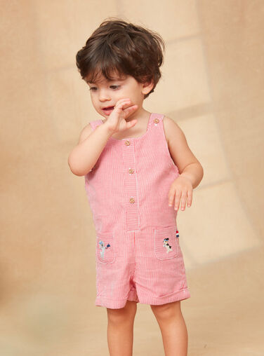 Short striped dungarees:  Short striped dungarees:  KAOLIVE / 24E1BGN1SAC050