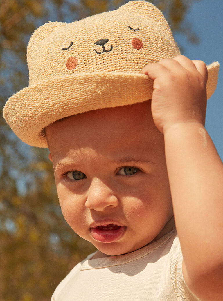 Natural mottled hat in jersey knit Natural mottled hat in jersey knit FATHEO / 23E4BGP1CHAA010